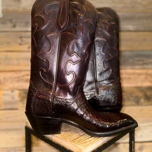 Lucchese TRENT Boots Black Cherry Sz. 7.5